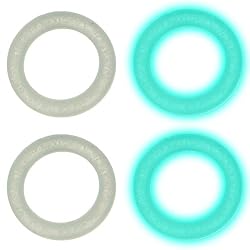 00 Gauge Glow in the Dark O-Ring 4-Pack