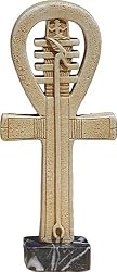 Ankh Statue on Marble Base, Stone Finish