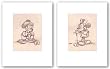 Mickey's and Minnie's Golfing Day Set by Walt Disney 8"x6.25" Art Print Poster