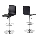 Kelly Adjusable Leather Stool - Black