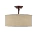 Capital Loft 3 Light Semi-Flush Fixture Burnished Bronze