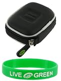Ultra Slim Hard Shell Bluetooth Carrying Case for Aliph Jawbone and Aliph Jawbone II + Bonus Young Micro TM - Live Green WristBand