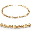 Genuine Swarovski Crystal Pearl Necklace- Gold (8mm)