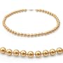 Genuine Swarovski Crystal Pearl Necklace- Gold (8mm)
