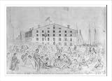 Historic Print (L): Libby again. Rebel soldiers waiting for accommodations in that Hotel