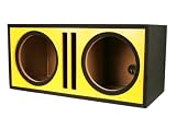 Absolute PDEB-12Y (YELLOW) Dual 12 Twin Port Enclosure 3/4 MDF Board