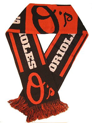 Baltimore Orioles Baseball Warm Woven Knit Stripe Team Scarf