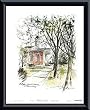 Art Poster Metal Framed Print - Court House - Artist: John Haymson- Poster Size: 12 X 9