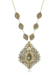 Miguel Ases Labradorite Lotus Drop Pendant Necklace