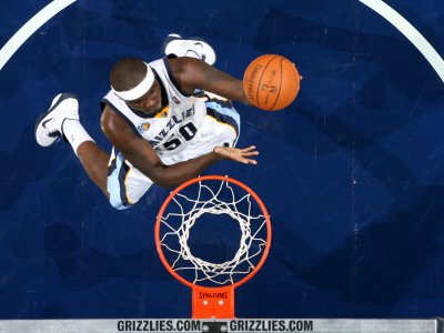 Charlotte Bobcats v Memphis Grizzlies: Zach Randolph Photographic Poster Print by Joe Murphy, 40x30