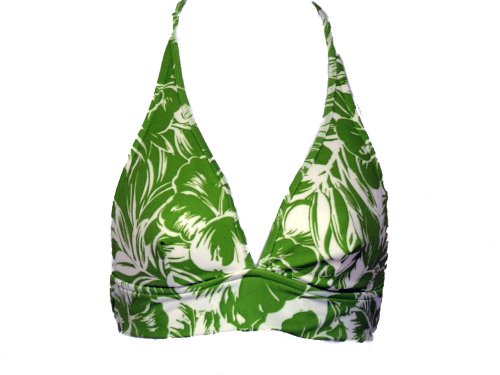 INC Black, Lilac or Acid Green Tropical Halter Swimsuit-top