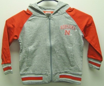 Buy Nebraska Cornhuskers Toddler Full Zip Hooded Fleece by Colosseum