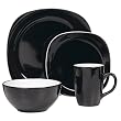 Duo Quadro 16-pc. Dinnerware Set - Black