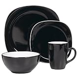 Duo Quadro 16-pc. Dinnerware Set - Black