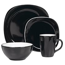 Duo Quadro 16-pc. Dinnerware Set - Black