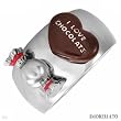 MORELLATO Fashionable Ring Beautifully Crafted in Metallic Base metal and Two tone Enamel. Total item weight 13.25g (Size 8.5)