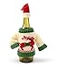 Wine Bottle Cover, Christmas Wine Decoration, Wine Bottle Dress, Holiday Clothing Wine Bottle Cover, SNOWMAN Wine Gift Tag - Set of 2
