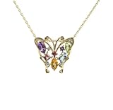 14k Yellow Gold Multi-Gemstone Pendant