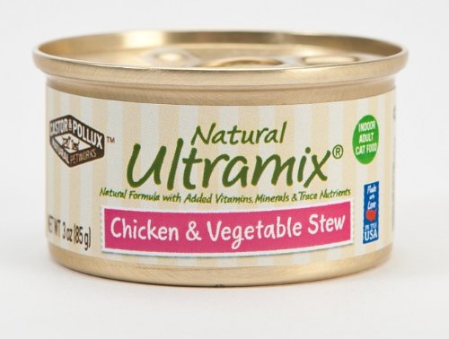 Castor & Pollux Ultramix Indoor Feline Formula Chicken & Vegetables Dinner, 3-Ounce Cans (Pack of 24)