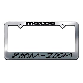 Mazda Zoom Zoom Chrome License Plate Frame