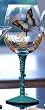 Butterfly White Wine Glass with Beaded Stem Butterfly White Wine Glass with Beaded Stem