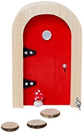 Magical Irish Fairy Door. The Irish Fairy Door Company, Red Round. Handcrafted and Decorated in Ireland. Unlock a World of Imagination. (version 1)