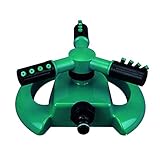 QianHaiT 自動的 回転タイプ 3方向 芝生灌漑 園芸散水用 スプリンクラー 庭の散水 クールルーフに適用