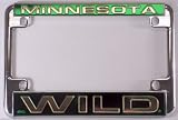 Minnesota Wild NHL Chrome Motorcycle RV License Plate Frame