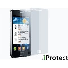 2X ORIGINAL iProtect Displayschutzfolie Samsung Galaxy S2 II i9100 Displayschutz "CrystalClear" unsichtbar Galaxy 2 MADE IN GERMANY