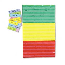 Carson-Dellosa Publishing CD-5642 Adjustable tri-section 15-pocket chart with 18 header cards, 36 x 60