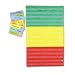 Carson-Dellosa Publishing CD-5642 Adjustable tri-section 15-pocket chart with 18 header cards, 36 x 60