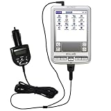 2nd Generation Audio FM Transmitter plus integrated Car Charger for the Sony Clie SJ22 with Gomadic TipExchange Technology