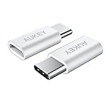 【2点セット】Aukey USB C to Micro USB アダプタ USB-C 変換アダプタ 56Kレジスタ 金属ボディ Quick Charge対応 MacBook、Galaxy Note 7、LG G5、HTC 10、Nexus 6P、Nexus 5Xに対応 CB-A9