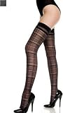 Sexy Sheer Plaid Thigh High Stocking