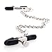 Oomph! Fantasy Nipple Clamps Breast Clamps with Metal Chain Silver + Black