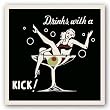 Drinks With a Kick by AdGraphics 11"x11" Art Print Poster