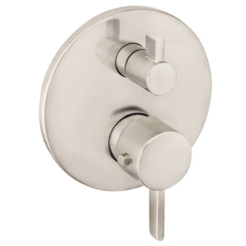 Hansgrohe 04230820 S Thermostatic Trim With Volume Control, Brushed Nickel