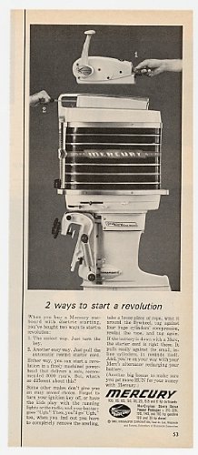 mercury outboard 9 9 boat motor-1963 Mercury Outboard Boat Motor Revolution Print Ad (5221) Images