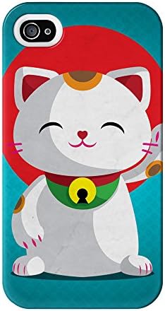 Kawaii Maneki Neko Full Wrap High Quality 3D Printed Case, Snap-On Cover for iPhone 4 / 4s by DevilleArt