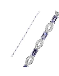 14K Exquisite Tanzanite Bracelet with Diamonds (NEW ARRIVAL)