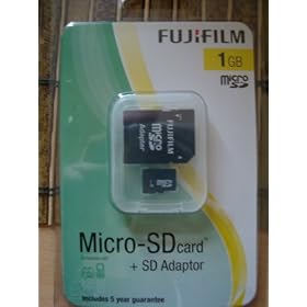 Fujifilm 1GB Micro SD Card includes Adaptor For Full size SD