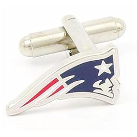 New England Patriots NFL Logo'd Executive Cufflinks w Jewelry Box