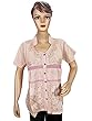 Peasant Pink Embroidered Blouse Cotton Blouse Shirts S
