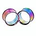 Qmcandy 4 Pairs Stainless Steel Double Twin Flare Flesh Tunnel Ear Plug Gauges 2g