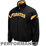 MLB Majestic Pittsburgh Pirates Black Therma Base Triple Peak Premier Full Zip Jacket (X-Large)