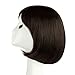 Leiwo Wigs,14 inch(35cm) Short Synthetic Bob Straight Hair Wigs for Cosplay and party-Black
