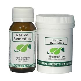 Native Remedies Triple Complex Brain Tonic and MemoRise ComboPack by