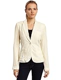 Lucky Brand Womens Ivy Velvet Blazer, Pearly White, Large