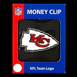 Kansas City Chiefs Large Enameled Pewter Money Clip/Card Holder - NFL Football Fan Shop Sports Team Merchandise
