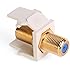 Leviton 40831-BT QuickPort F-Type Adapter, Gold-Plated, Light Almond